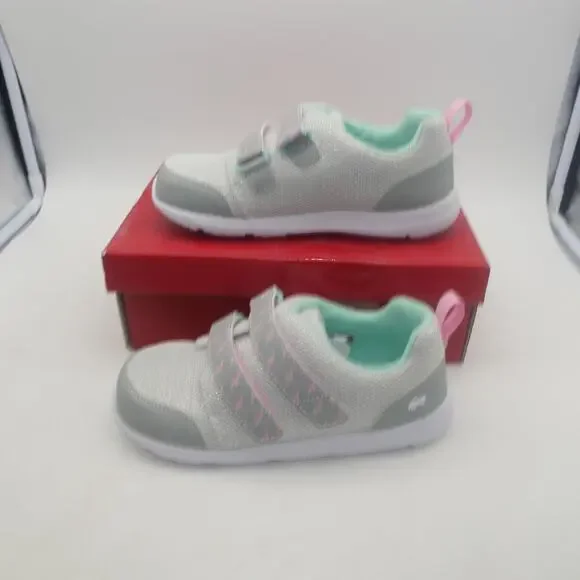 NEW See Kai Run Girl's Kids Ryder Adapt Size 2 FlexiRun Sneakers Silver Pink - Picture 2 of 8